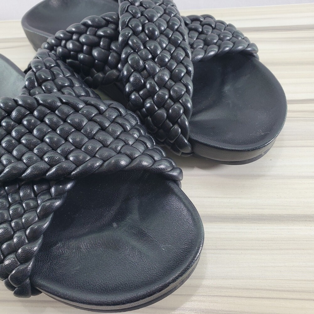 Sz 8 Charles David Defend Slippers Sandals Slip On Woven Braided Leather Slide - Picture 8 of 8